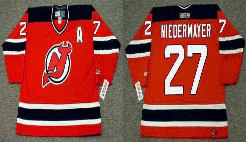 2019 Men New Jersey Devils 27 Niedermayer red style #2 CCM NHL jerseys
